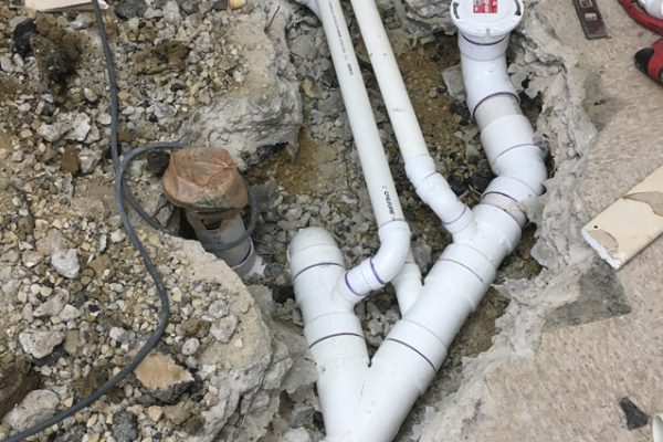 Underground sewer replacement