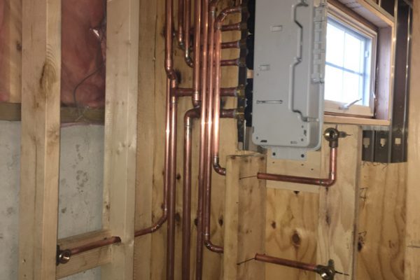 Remodeling plumbing install
