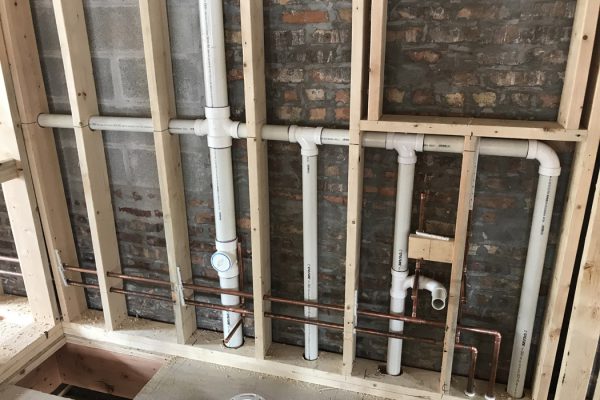 Remodeling plumbing install