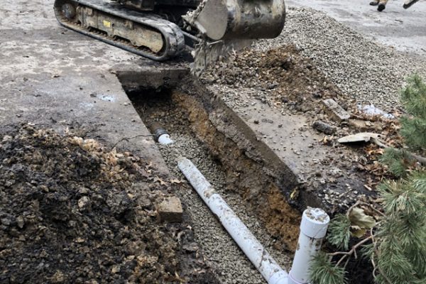 Underground sewer replacement