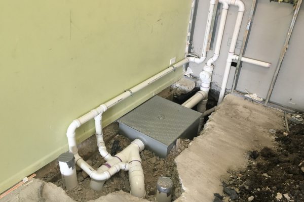 New construction plumbing installation