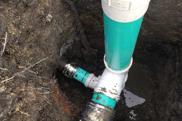 Underground sewer replacement